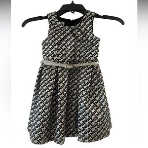 Holiday Dress- Size 2T Bonnie Jean- Black and silver-like new